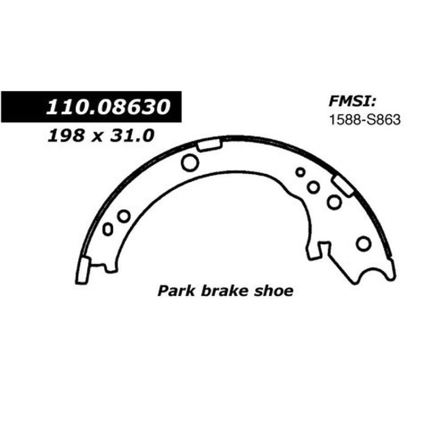 CENTRIC PARTS 111.08630 Centric Premium Parking Brake Shoes