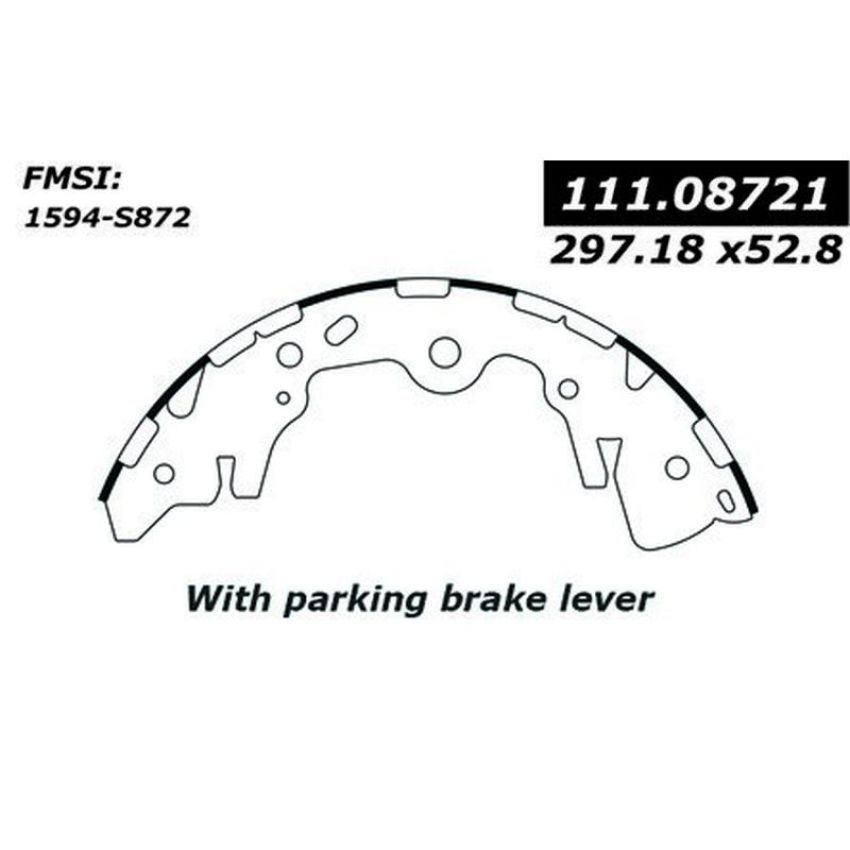 CENTRIC PARTS 111.08721 Centric Premium Brake Shoes