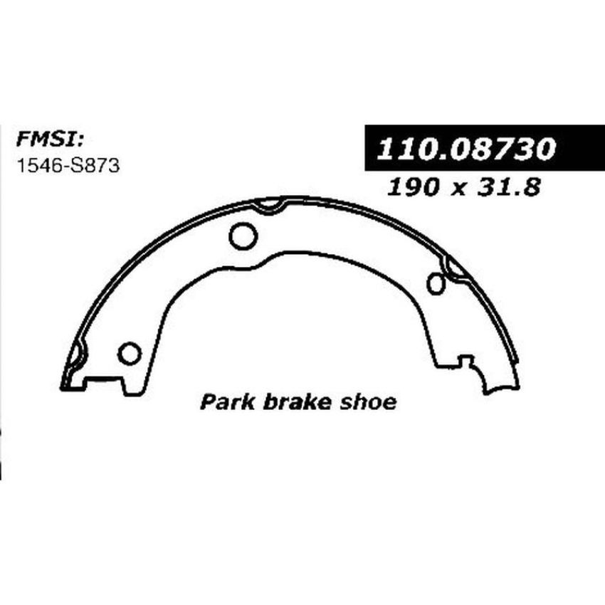 CENTRIC PARTS 111.08730 Centric Premium Parking Brake Shoes