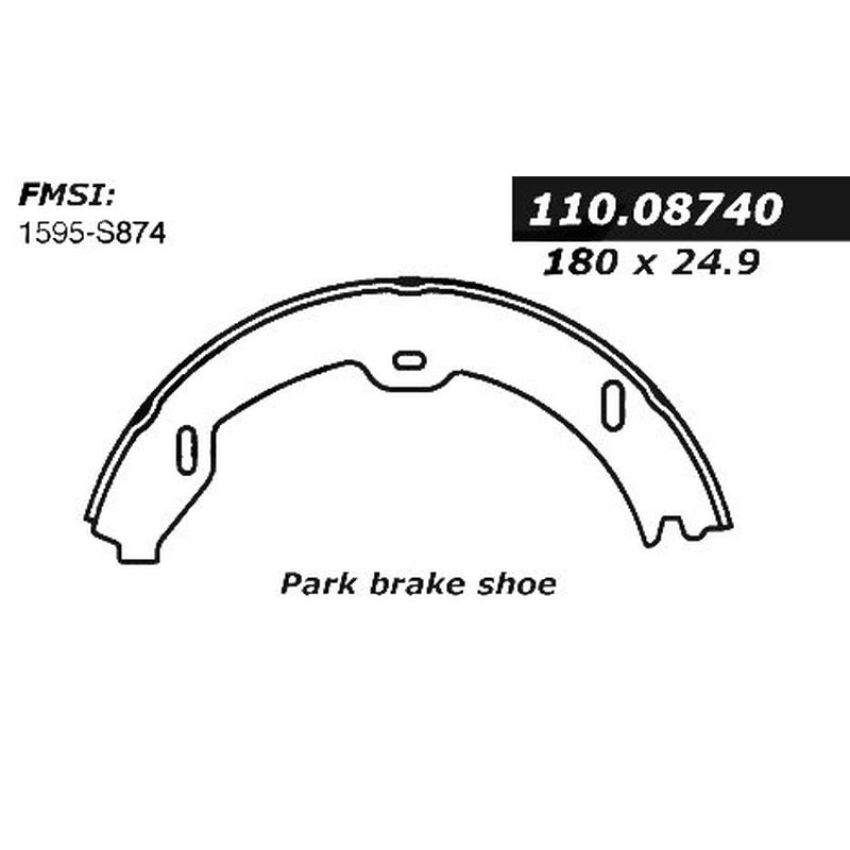 CENTRIC PARTS 111.08740 Centric Premium Parking Brake Shoes