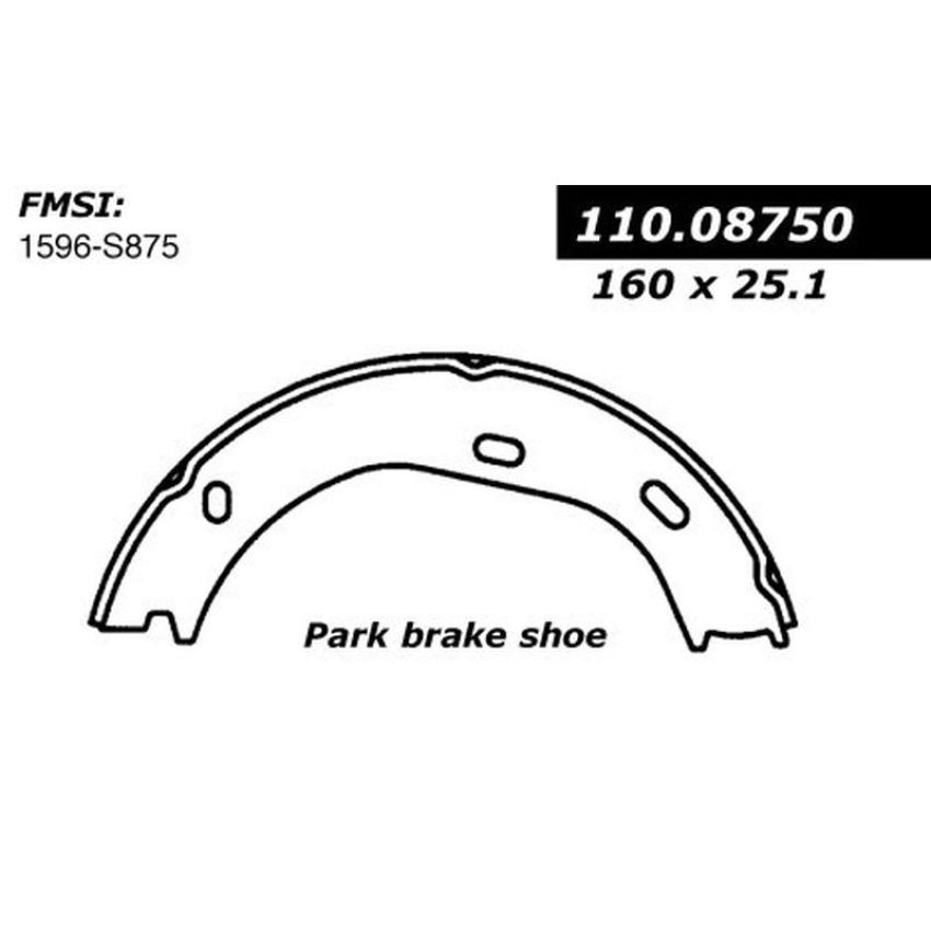 CENTRIC PARTS 111.08750 Centric Premium Parking Brake Shoes