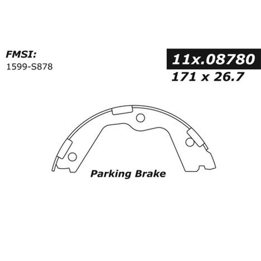 CENTRIC PARTS 111.08780 Centric Premium Parking Brake Shoes