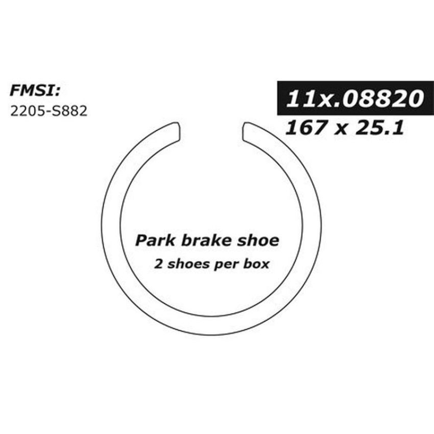CENTRIC PARTS 111.08820 Centric Premium Parking Brake Shoes
