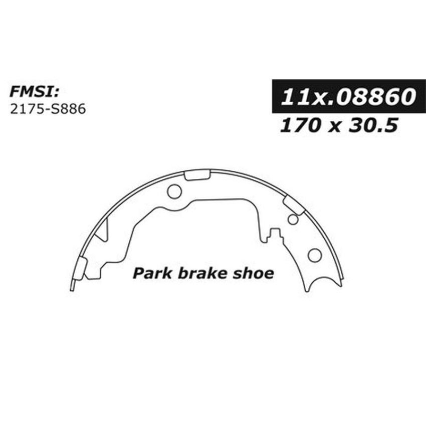 CENTRIC PARTS 111.08860 Centric Premium Parking Brake Shoes