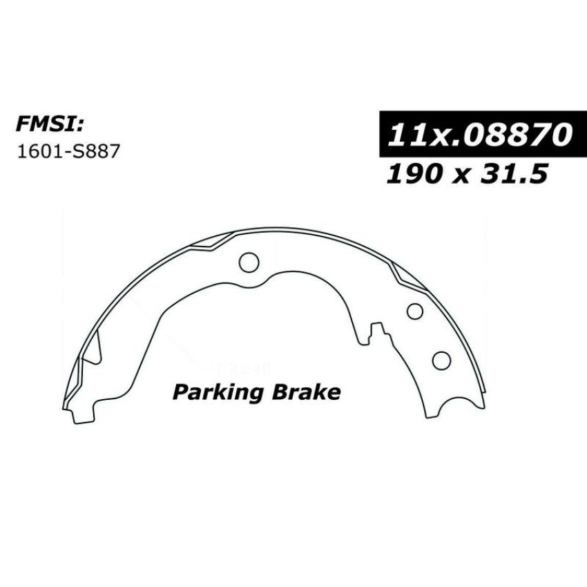 CENTRIC PARTS 111.08870 Centric Premium Parking Brake Shoes