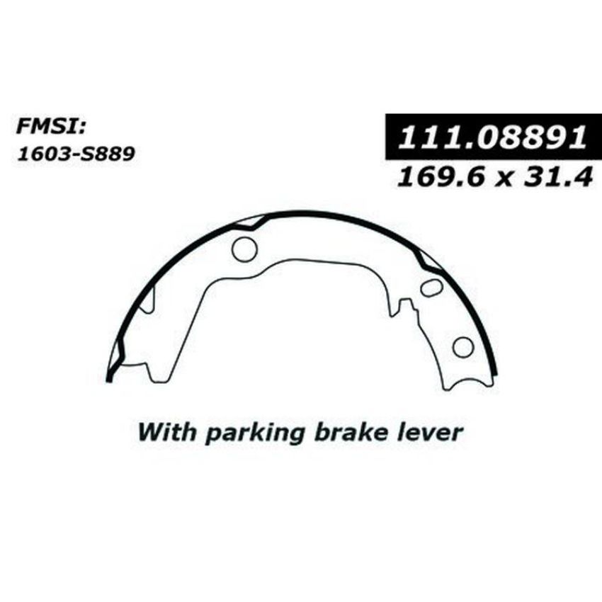 CENTRIC PARTS 111.08891 Centric Premium Parking Brake Shoes