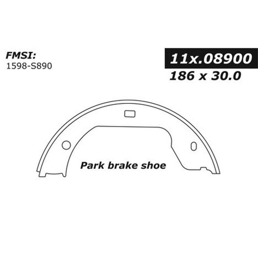CENTRIC PARTS 111.08900 Centric Premium Parking Brake Shoes