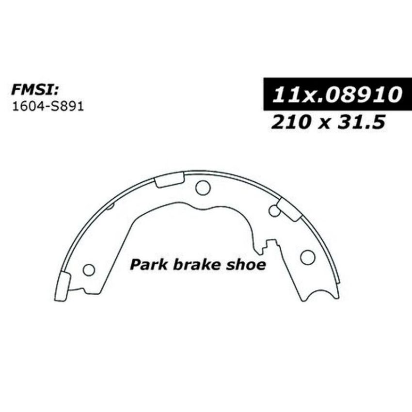 CENTRIC PARTS 111.08910 Centric Premium Parking Brake Shoes