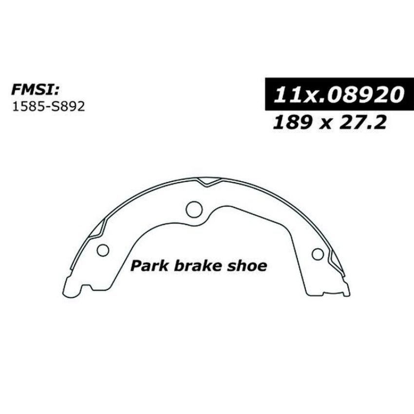 CENTRIC PARTS 111.08920 Centric Premium Parking Brake Shoes