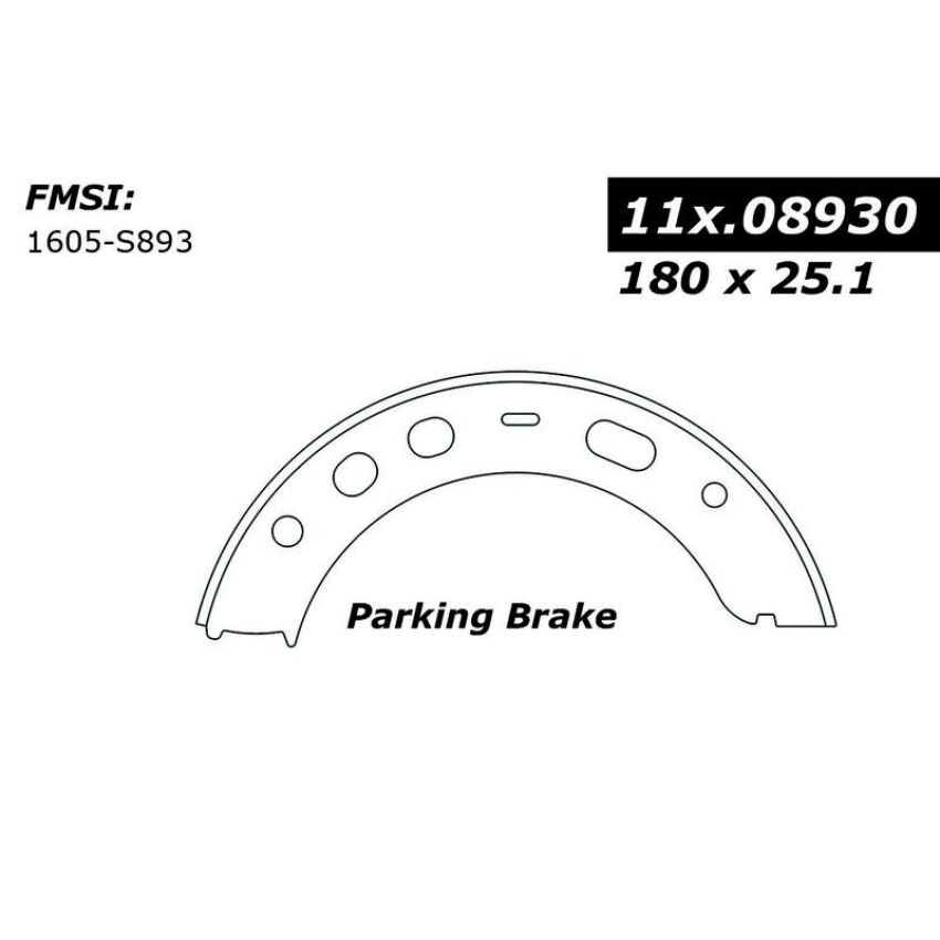 CENTRIC PARTS 111.08930 Centric Premium Parking Brake Shoes