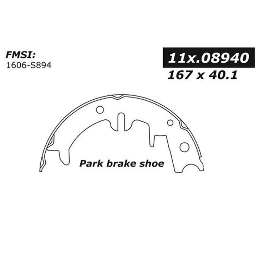 CENTRIC PARTS 111.08940 Centric Premium Parking Brake Shoes