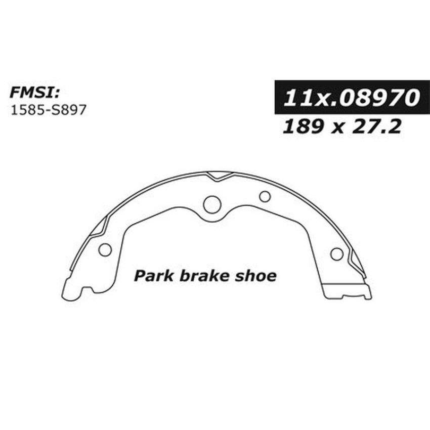 CENTRIC PARTS 111.08970 Centric Premium Parking Brake Shoes
