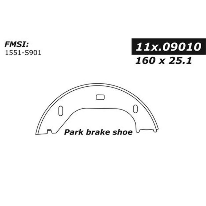 CENTRIC PARTS 111.09010 Centric Premium Parking Brake Shoes