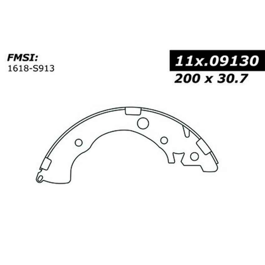 CENTRIC PARTS 111.09130 Centric Premium Brake Shoes