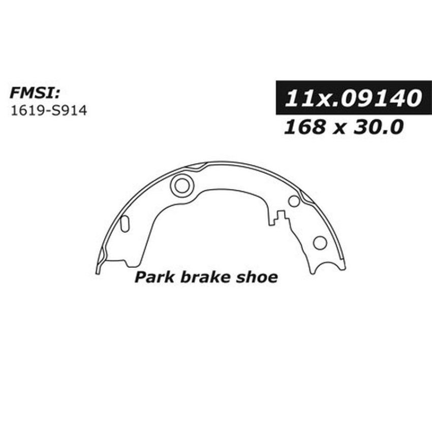CENTRIC PARTS 111.09140 Centric Premium Parking Brake Shoes