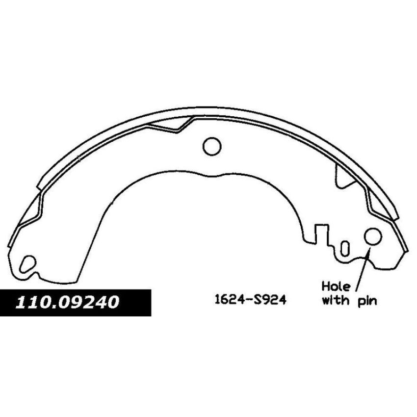 CENTRIC PARTS 111.09240 Centric Premium Brake Shoes