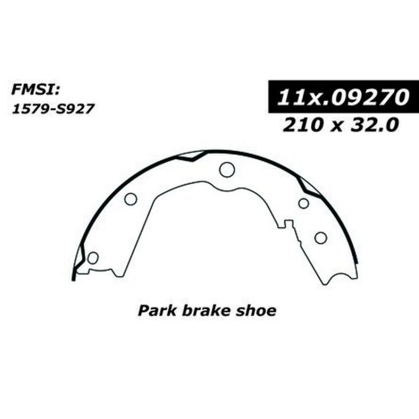 CENTRIC PARTS 111.09270 Centric Premium Parking Brake Shoes