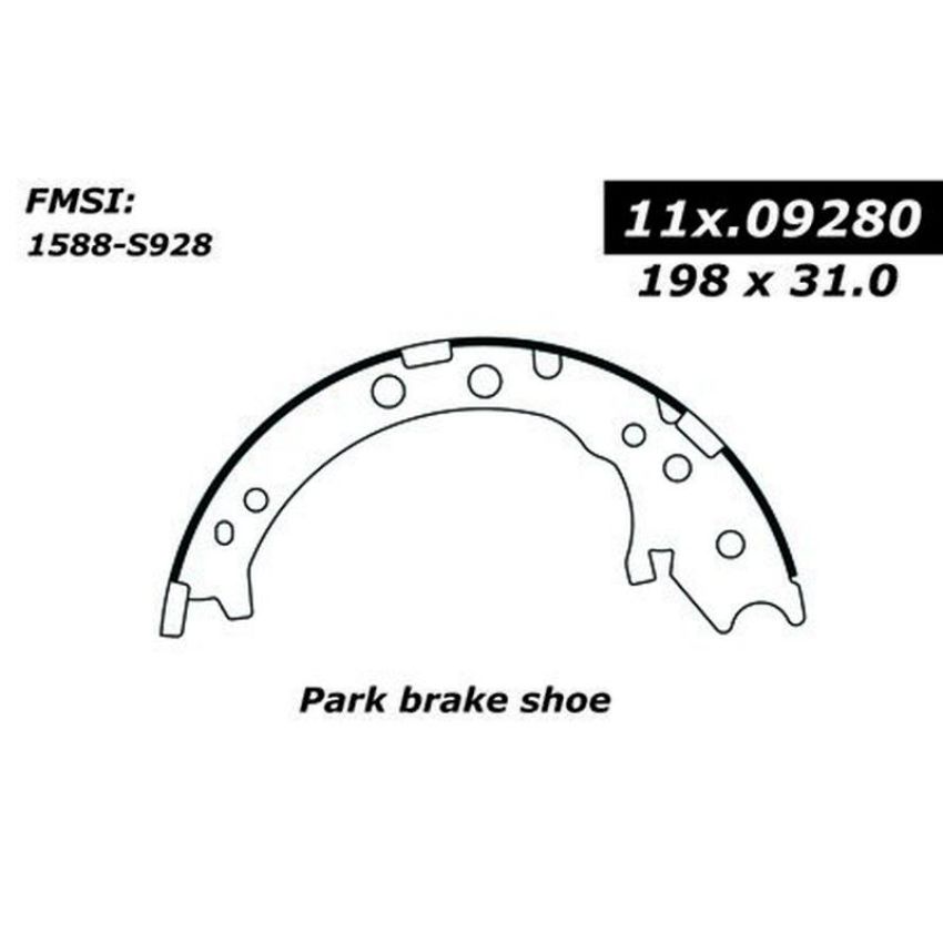 CENTRIC PARTS 111.09280 Centric Premium Parking Brake Shoes