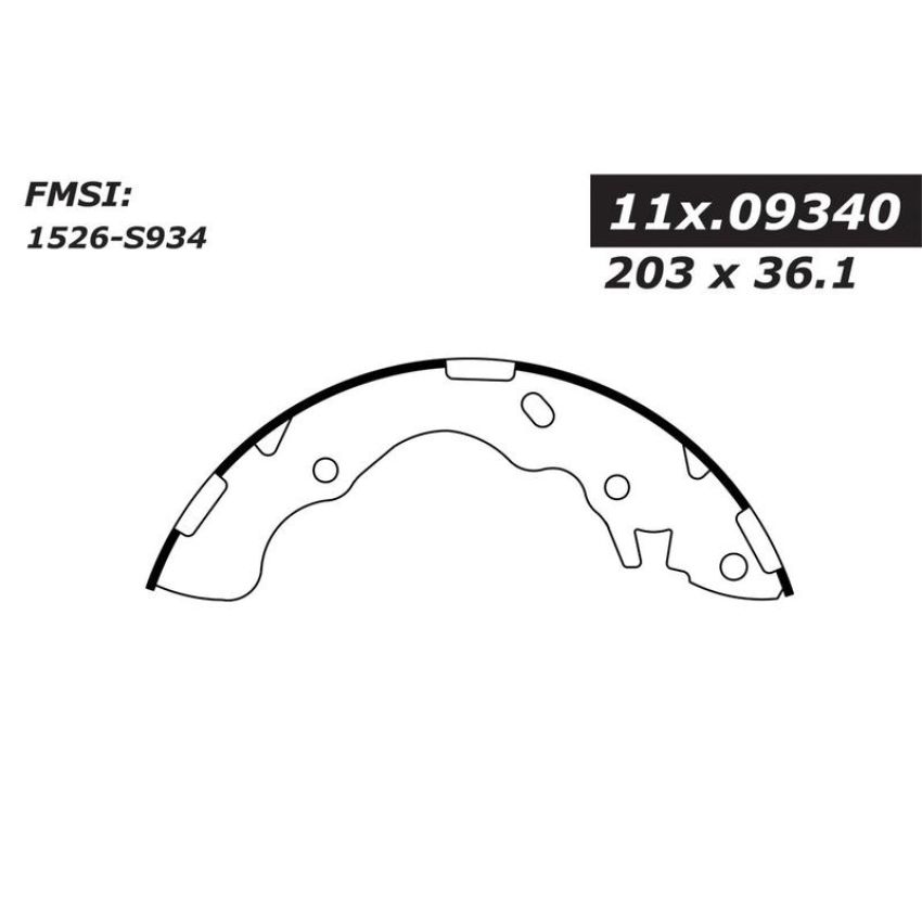 CENTRIC PARTS 111.09340 Centric Premium Brake Shoes