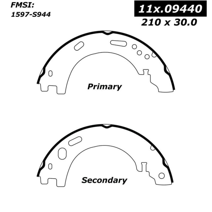 CENTRIC PARTS 111.09440 Centric Premium Parking Brake Shoes