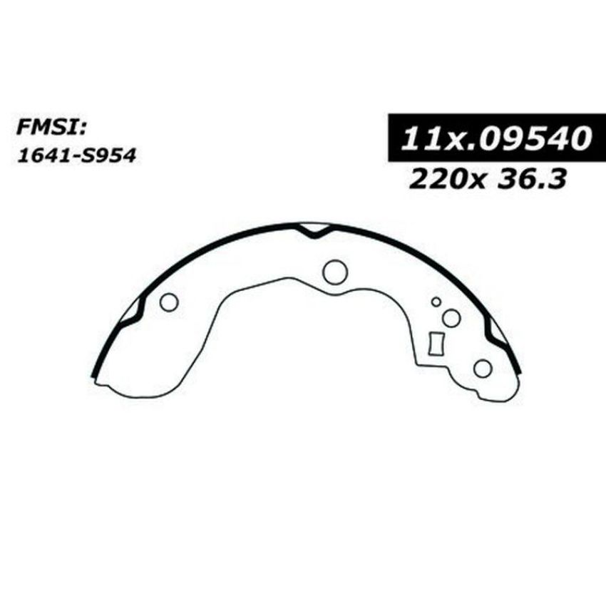 CENTRIC PARTS 111.09540 Centric Premium Brake Shoes