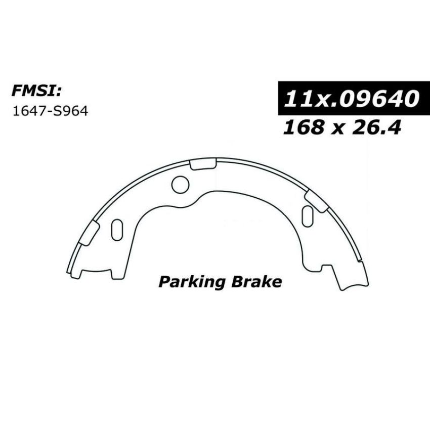 CENTRIC PARTS 111.09640 Centric Premium Parking Brake Shoes