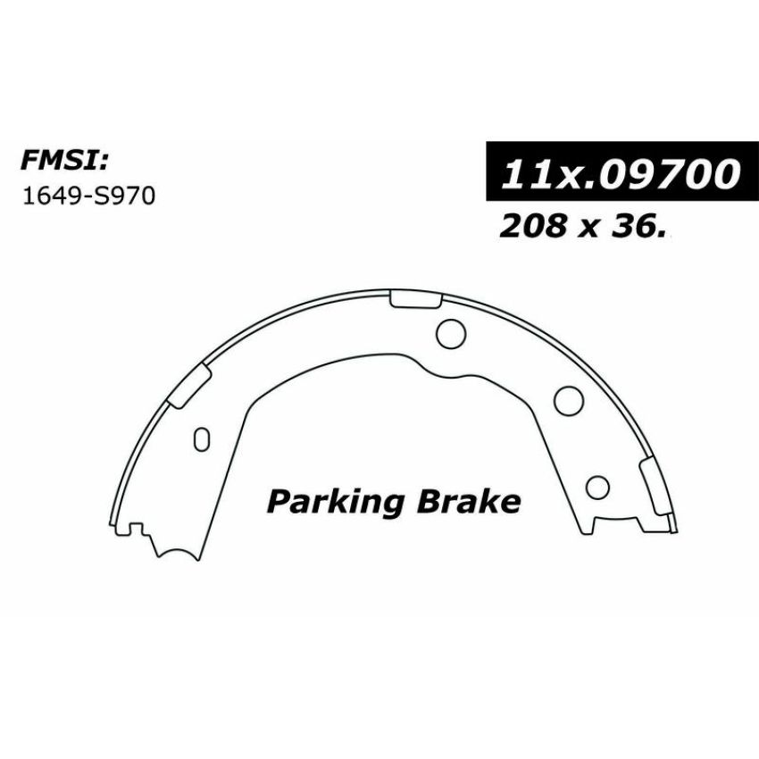 CENTRIC PARTS 111.09700 Centric Premium Parking Brake Shoes