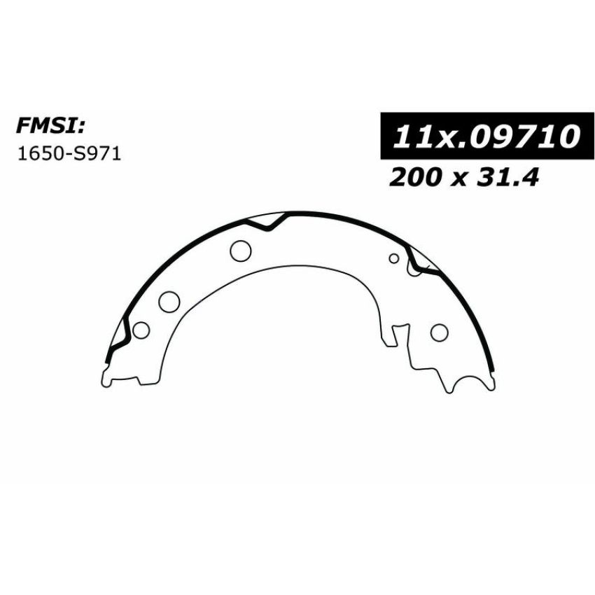 CENTRIC PARTS 111.09710 Centric Premium Parking Brake Shoes