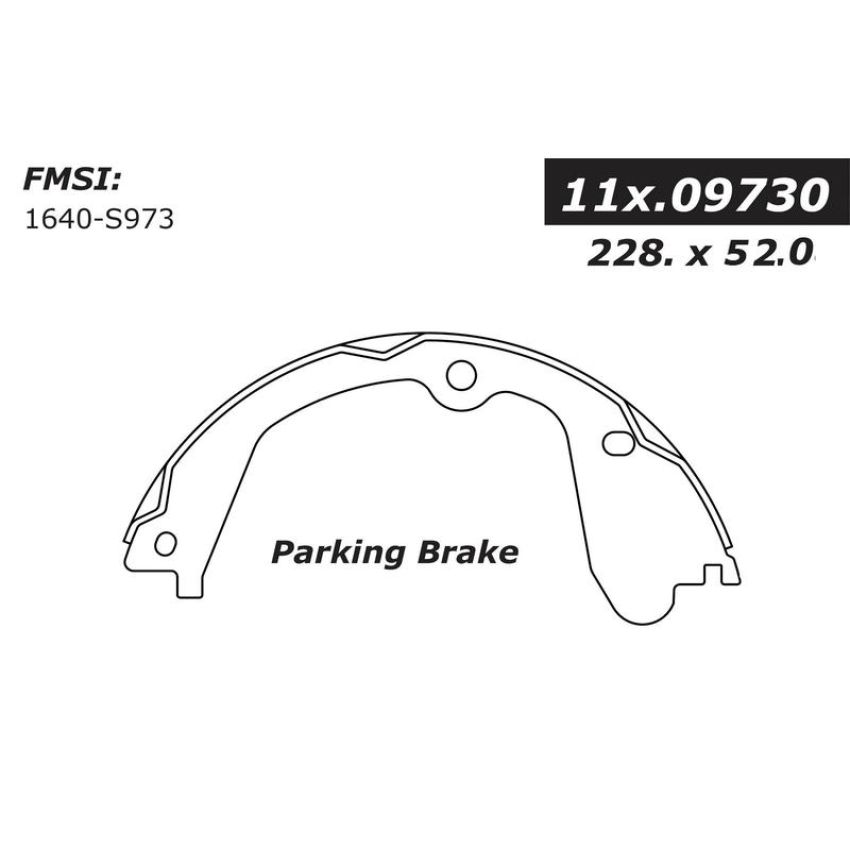 CENTRIC PARTS 111.09730 Centric Premium Parking Brake Shoes