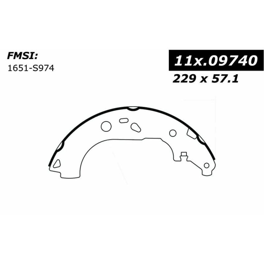 CENTRIC PARTS 111.09740 Centric Premium Brake Shoes