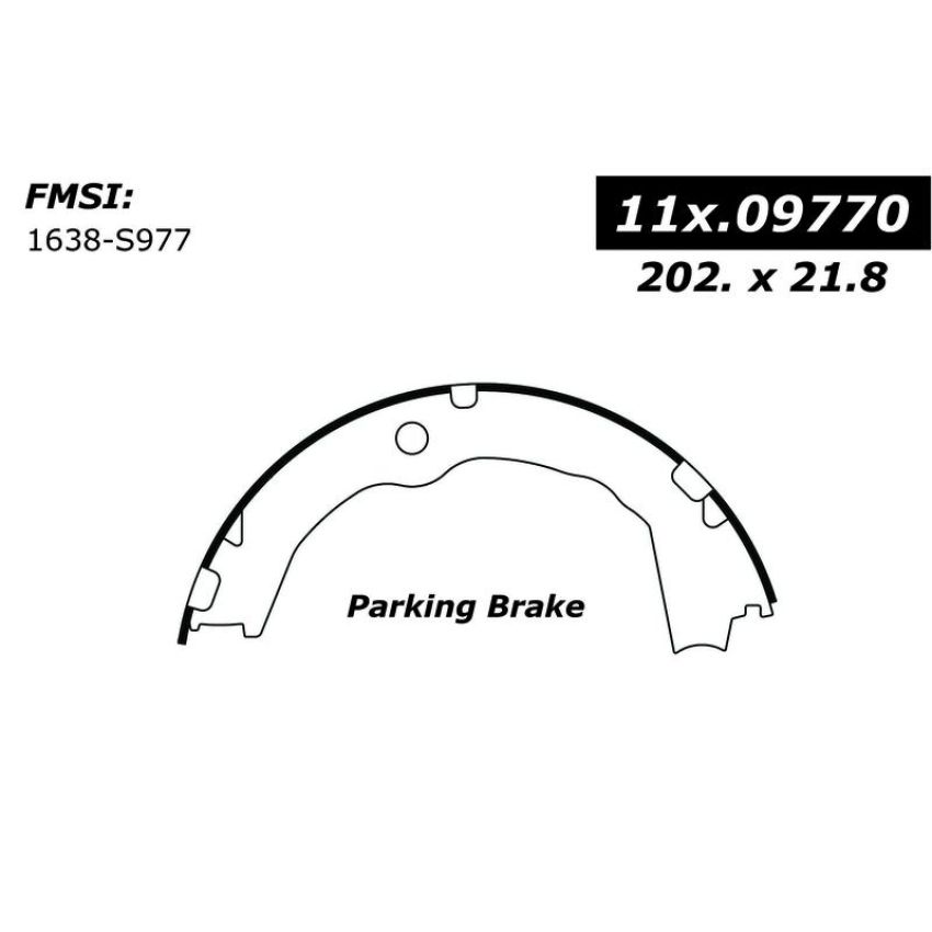 CENTRIC PARTS 111.09770 Centric Premium Parking Brake Shoes