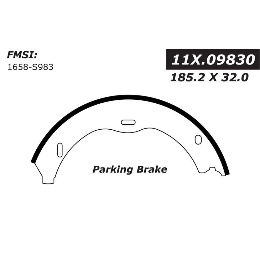 CENTRIC PARTS 111.09830 Centric Premium Parking Brake Shoes