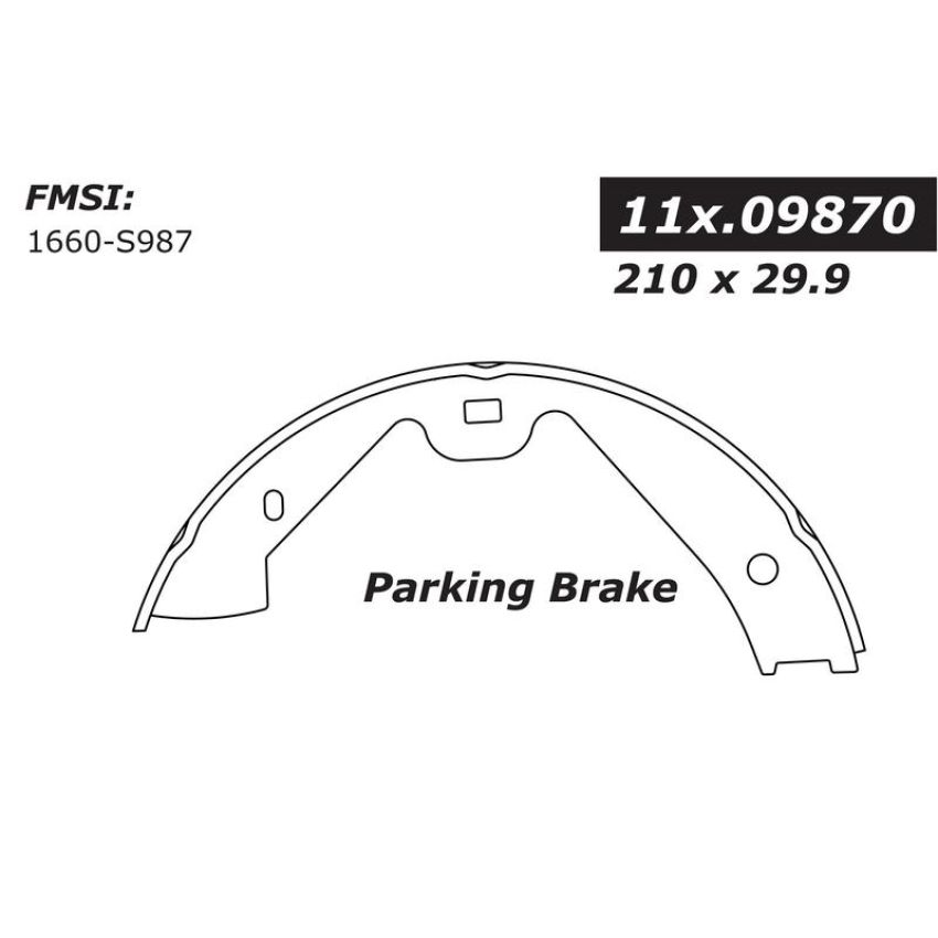 CENTRIC PARTS 111.09870 Centric Premium Parking Brake Shoes