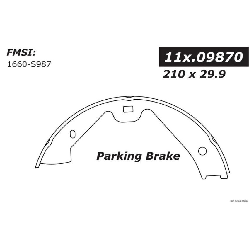 CENTRIC PARTS 111.09870 Centric Premium Parking Brake Shoes