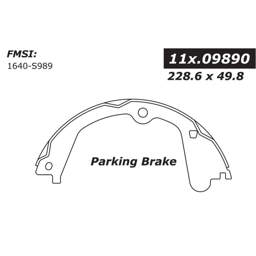 CENTRIC PARTS 111.09890 Centric Premium Parking Brake Shoes