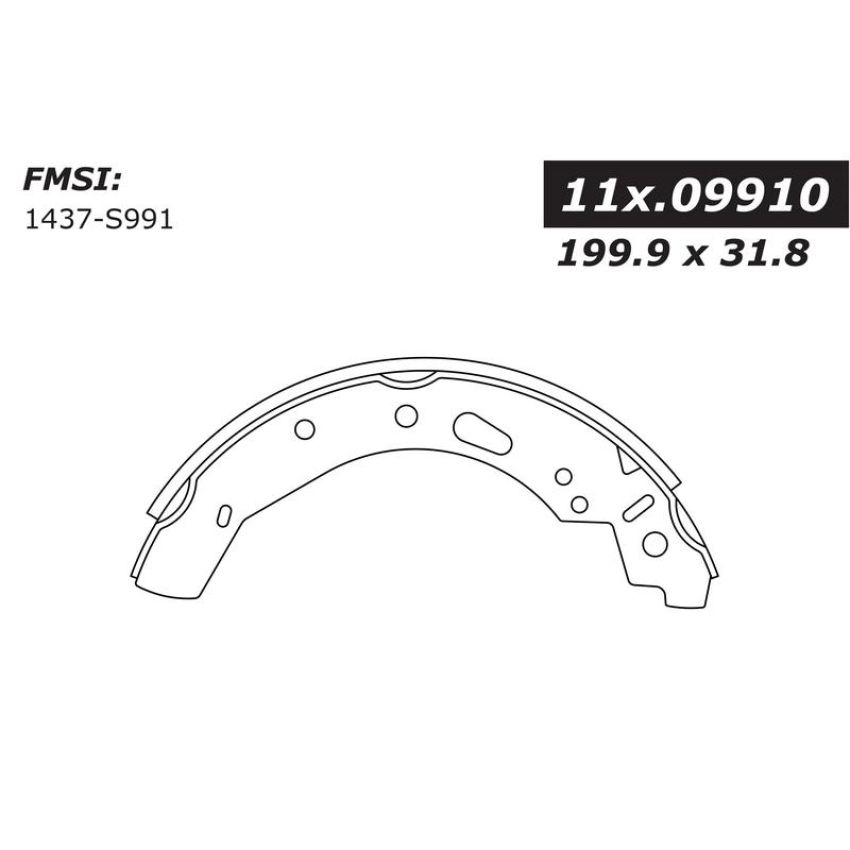 CENTRIC PARTS 111.09910 Centric Premium Brake Shoes
