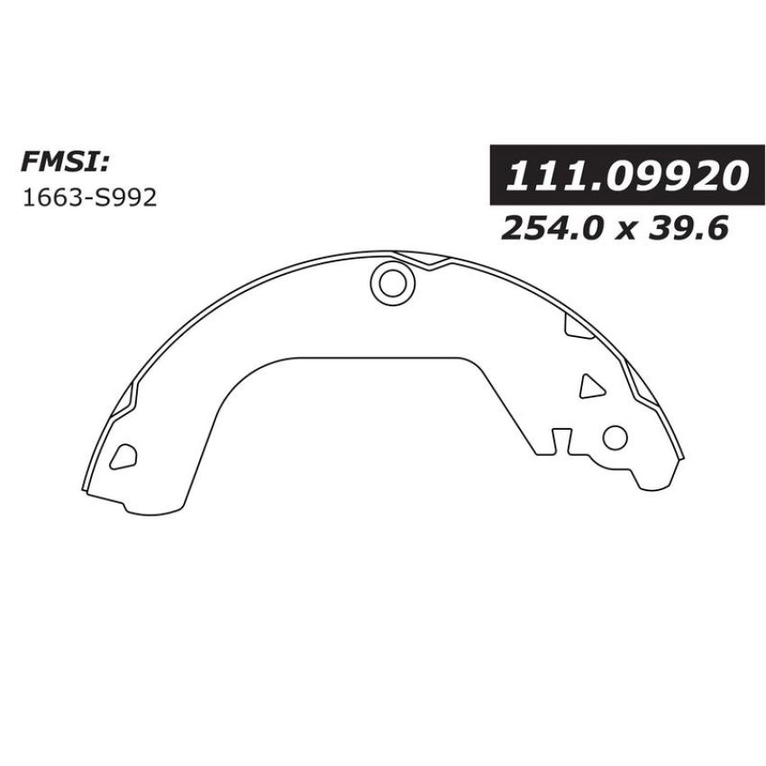 CENTRIC PARTS 111.09920 Centric Premium Brake Shoes