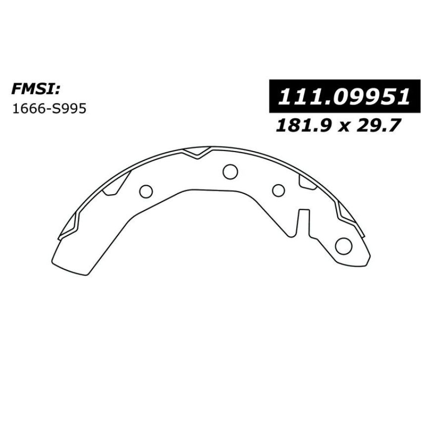 CENTRIC PARTS 111.09951 Centric Premium Brake Shoes