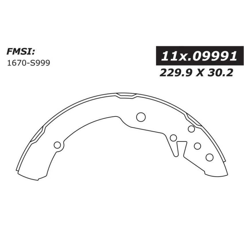 CENTRIC PARTS 111.09991 Centric Premium Brake Shoes