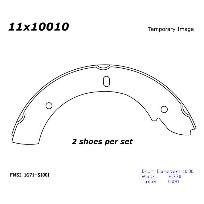 CENTRIC PARTS 111.10010 Centric Premium Parking Brake Shoes