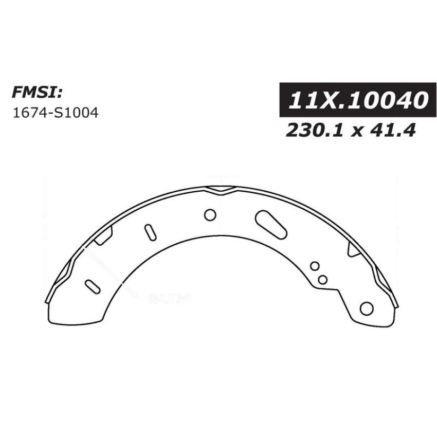 CENTRIC PARTS 111.10040 Centric Premium Brake Shoes
