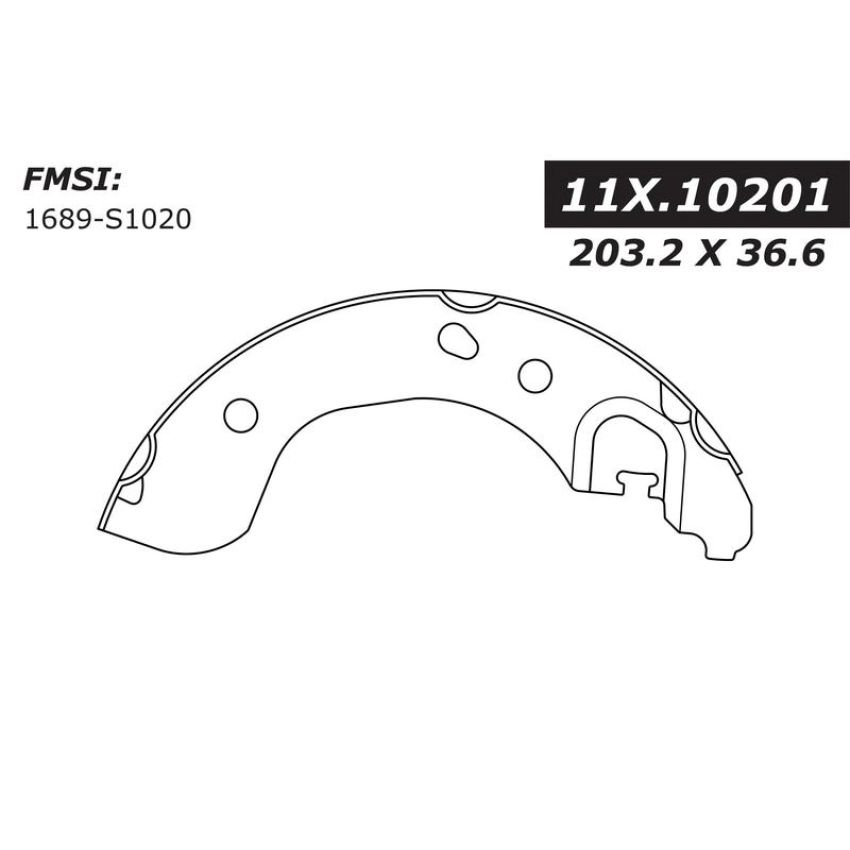 CENTRIC PARTS 111.10201 Centric Premium Brake Shoes
