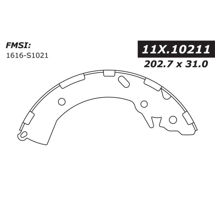 CENTRIC PARTS 111.10211 Centric Premium Brake Shoes