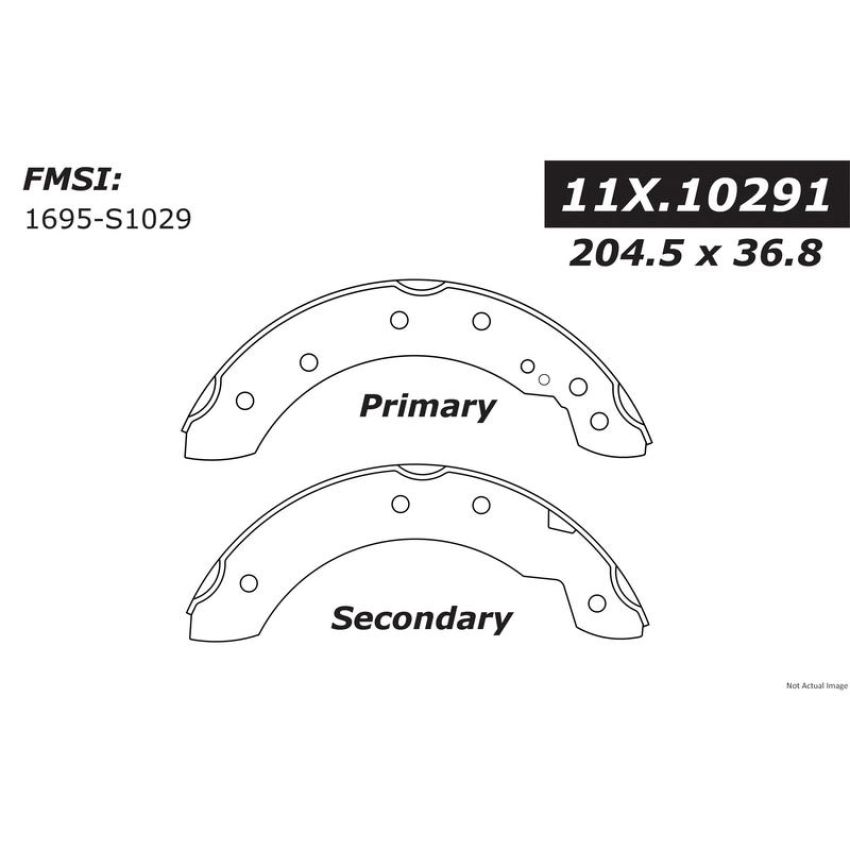 CENTRIC PARTS 111.10291 Centric Premium Brake Shoes
