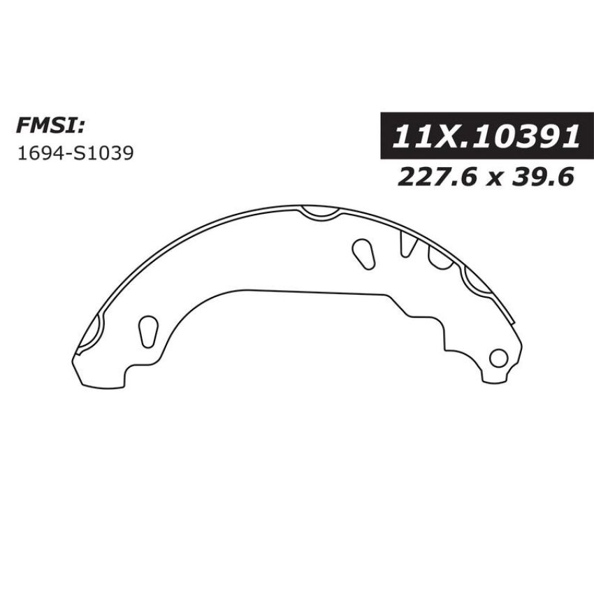 CENTRIC PARTS 111.10391 Centric Premium Brake Shoes
