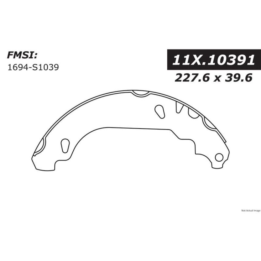 CENTRIC PARTS 111.10391 Centric Premium Brake Shoes