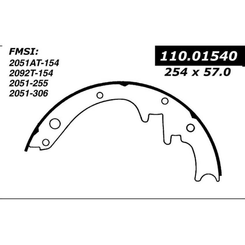 CENTRIC PARTS 112.01540 Centric Heavy Duty Brake Shoes