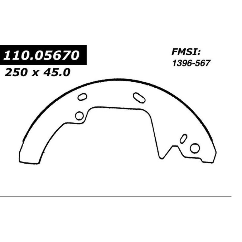 CENTRIC PARTS 112.05670 Centric Heavy Duty Brake Shoes