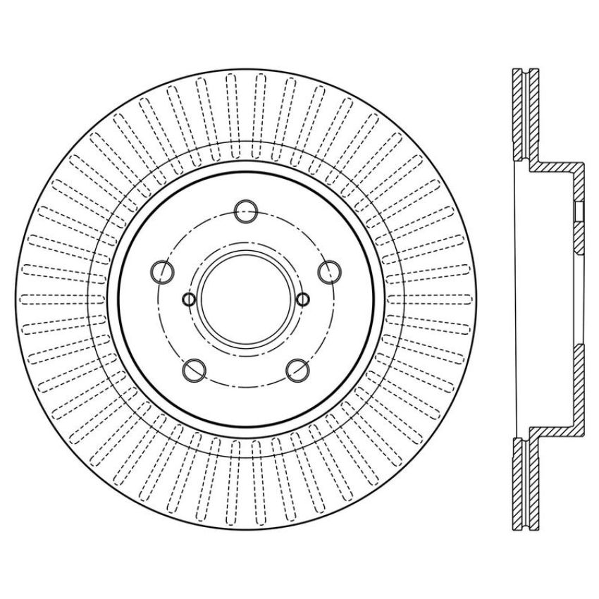 CENTRIC PARTS 120.47037 Centric Premium Brake Rotor