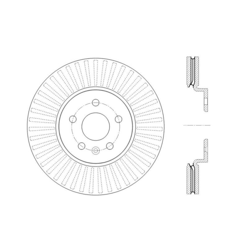CENTRIC PARTS 120.62142 Centric Premium Brake Rotor